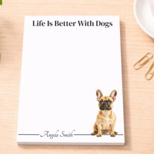 Personalized French Bulldog Notepad | Lined or Unlined