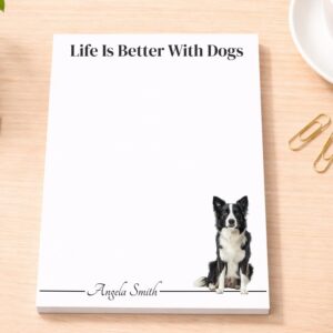 Personalized Border Collie Notepad | Lined or Unlined