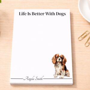 Personalized Cavalier King Charles Spaniel Notepad | Lined or Unlined