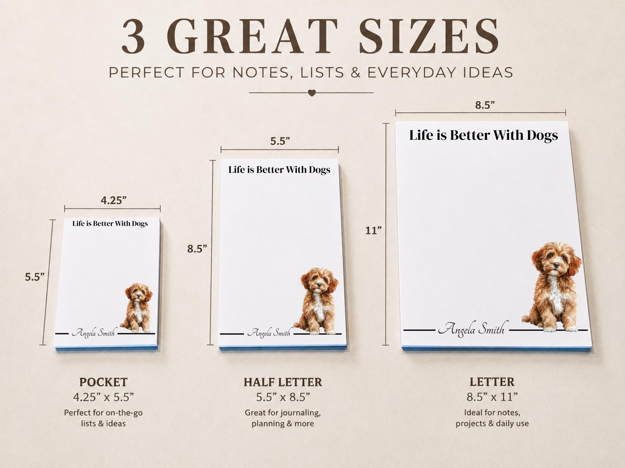 Personalized Cavapoo Notepad | Lined or Unlined - Image 3