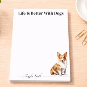 Personalized Corgi Notepad | Lined or Unlined