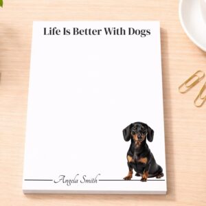 Personalized Dachshund Notepad | Lined or Unlined