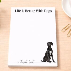 Personalized Great Dane Notepad | Lined or Unlined
