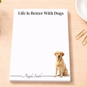 Personalized Yellow Labrador Retriever Notepad | Lined or Unlined