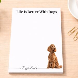 Personalized Standard Poodle Notepad | Lined or Unlined
