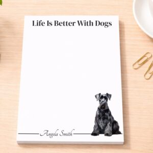 Personalized Schnauzer Notepad | Lined or Unlined