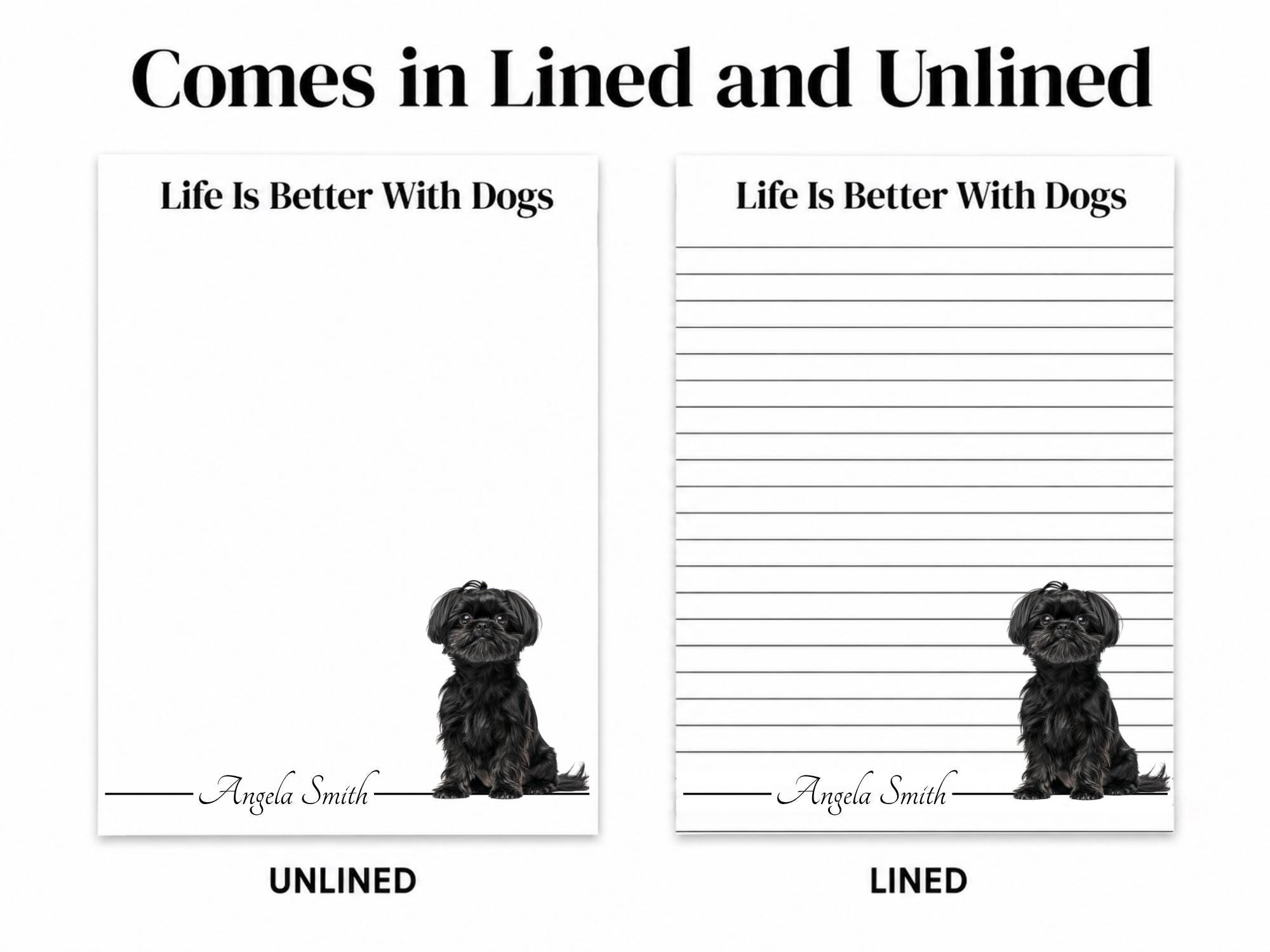 Personalized Black Shih Tzu Notepad | Lined or Unlined - Image 5