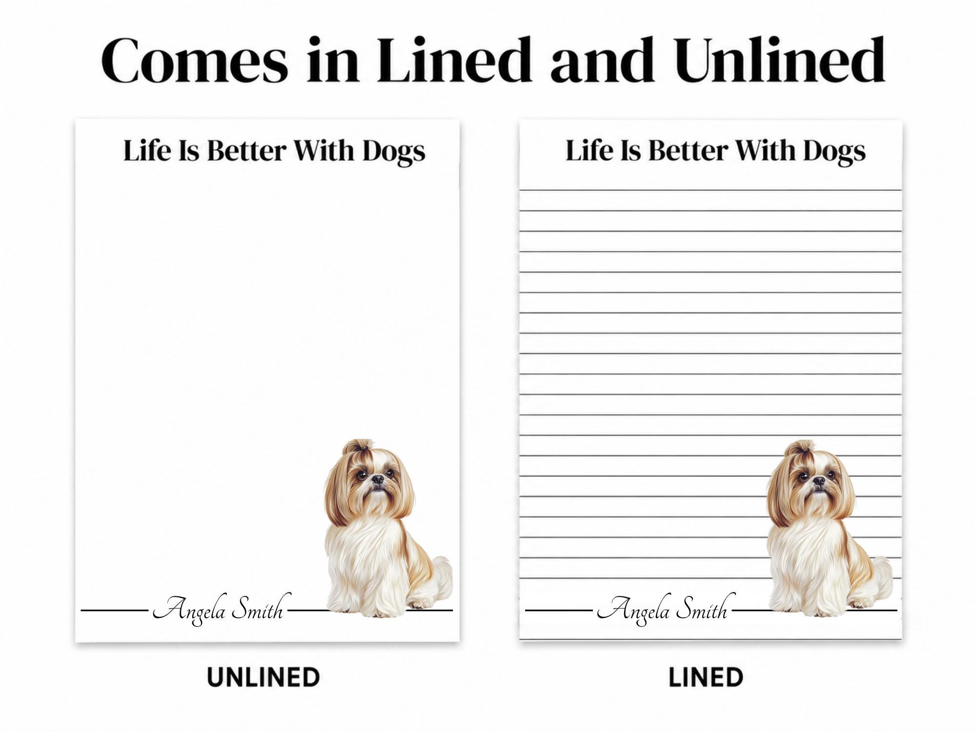 Personalized Shih Tzu Notepad | Lined or Unlined - Image 5