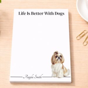 Personalized Shih Tzu Notepad | Lined or Unlined