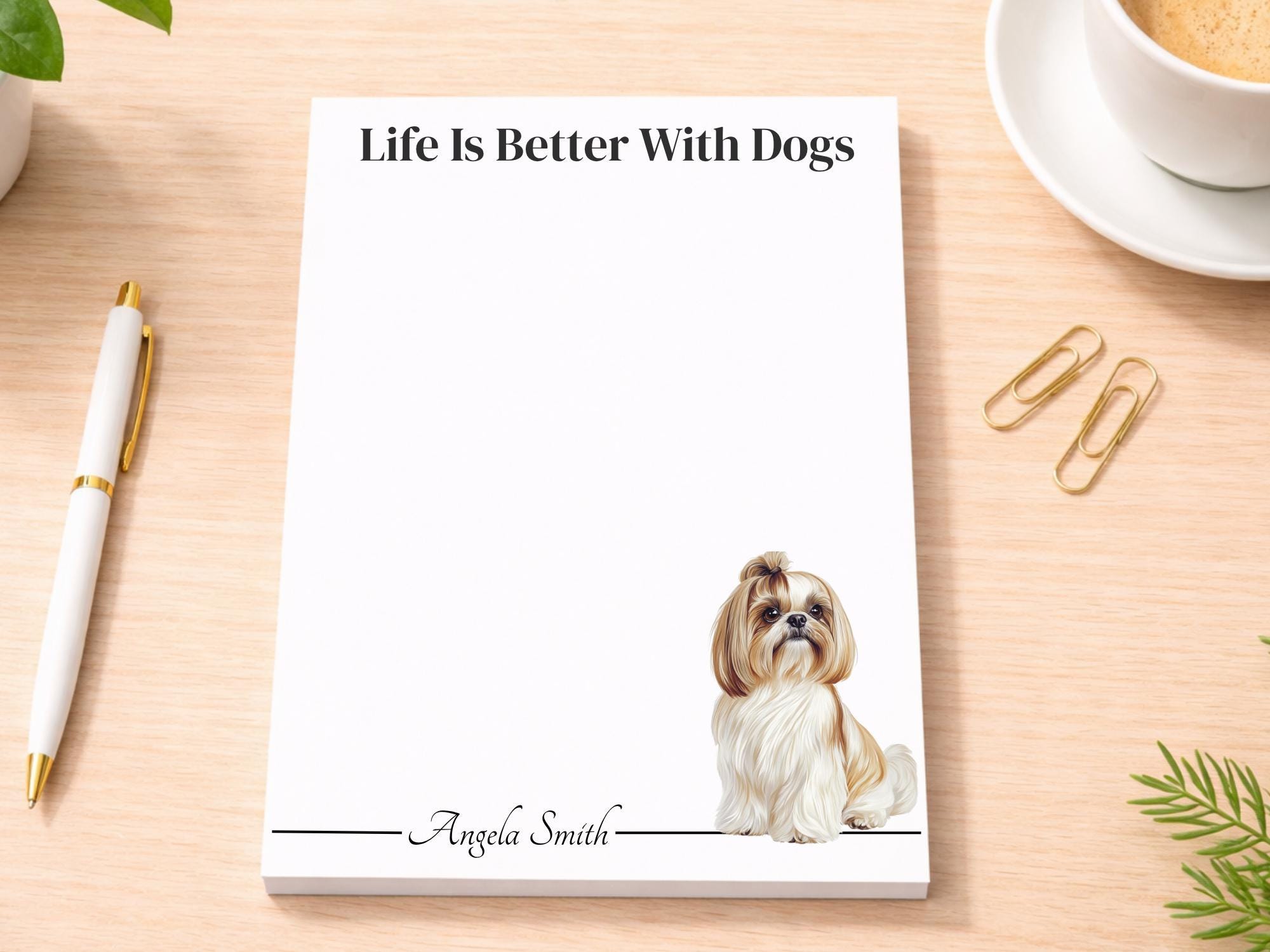 Personalized Shih Tzu Notepad | Lined or Unlined