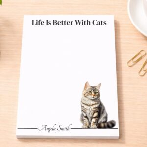 Personalized Cat Breed Notepads