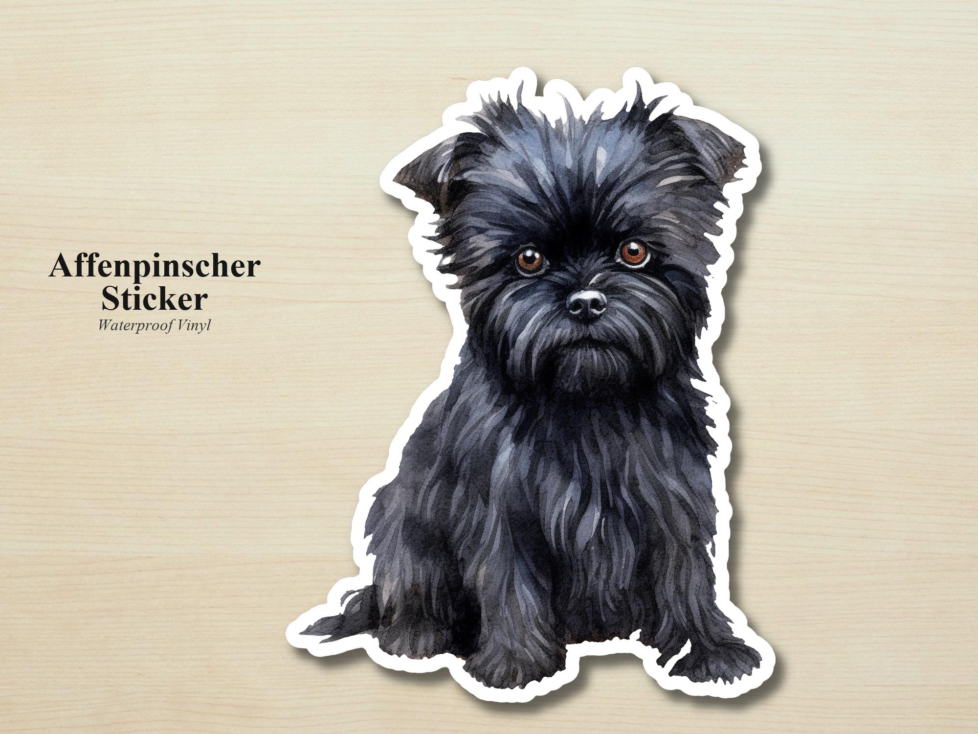 Affenpinscher Sticker | Waterproof Vinyl Dog Decal (Laptop, Water Bottle)