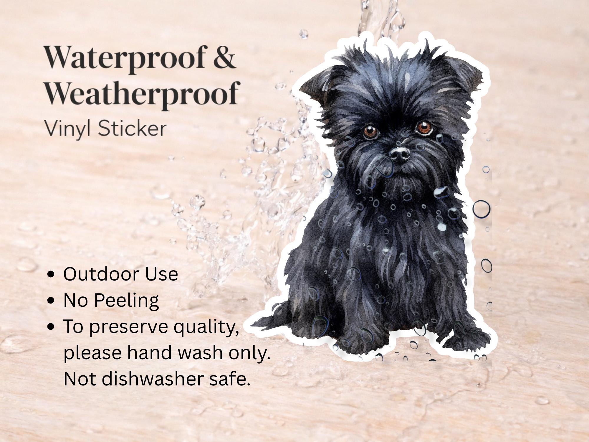 Affenpinscher Sticker | Waterproof Vinyl Dog Decal (Laptop, Water Bottle) - Image 3