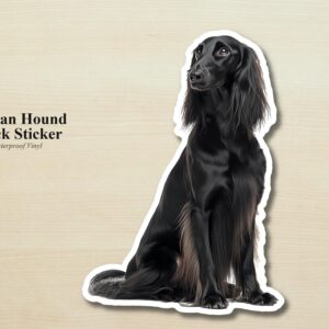 Afghan Hound Sticker | Waterproof Vinyl Dog Decal (Laptop, Water Bottle)