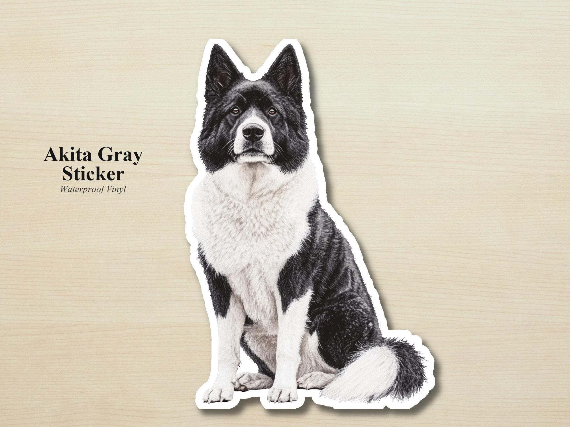 Akita Sticker | Waterproof Vinyl Dog Decal (Laptop, Water Bottle)