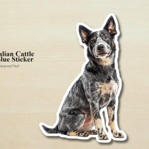 Australian Cattle Dog Sticker | Blue Heeler Waterproof Vinyl Dog Decal