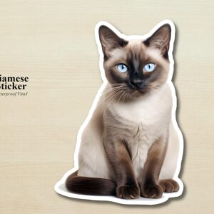 Siamese Cat Sticker | Waterproof Vinyl Cat Decal