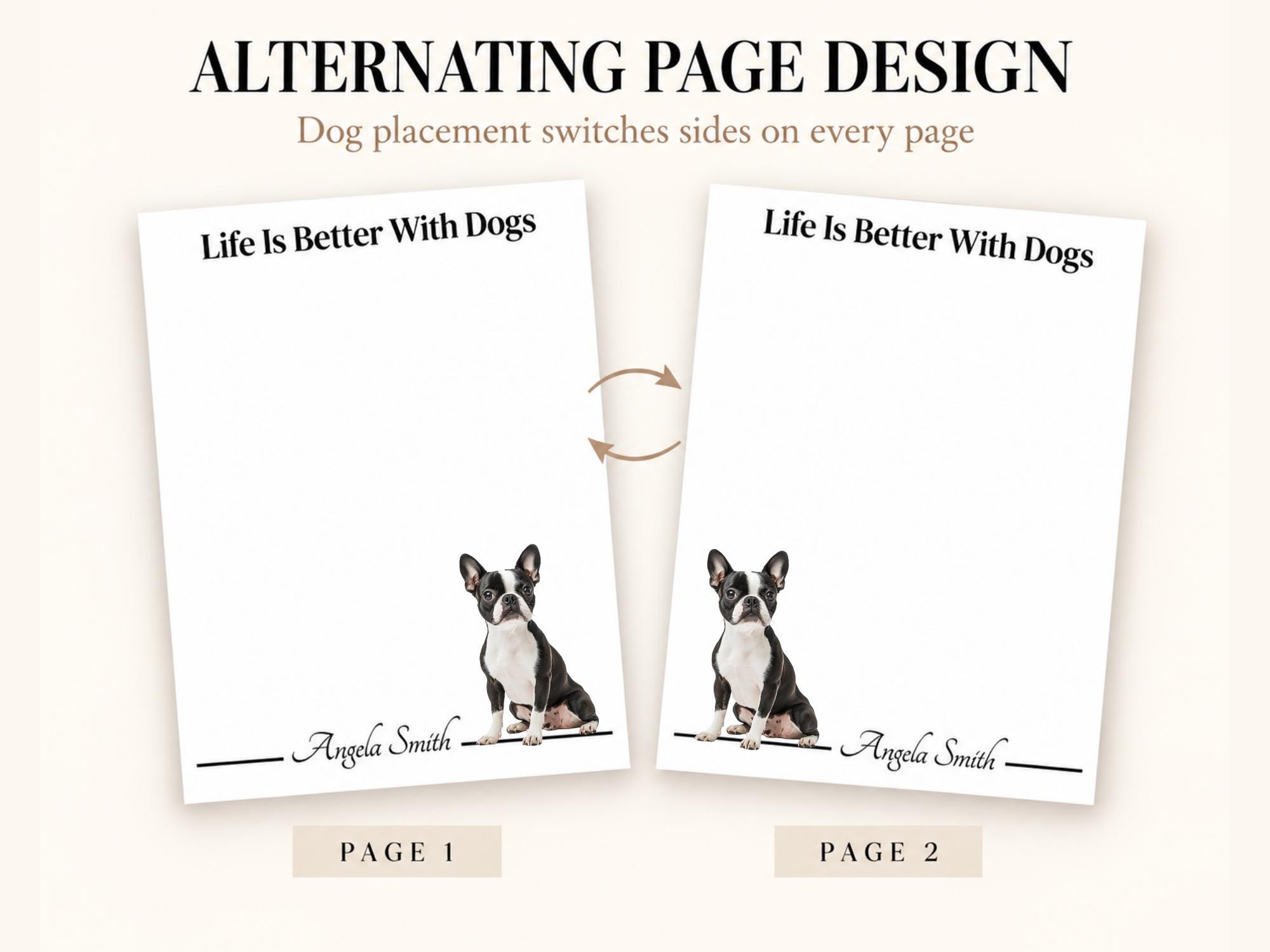 Personalized Boston Terrier Notepad | Lined or Unlined - Image 8