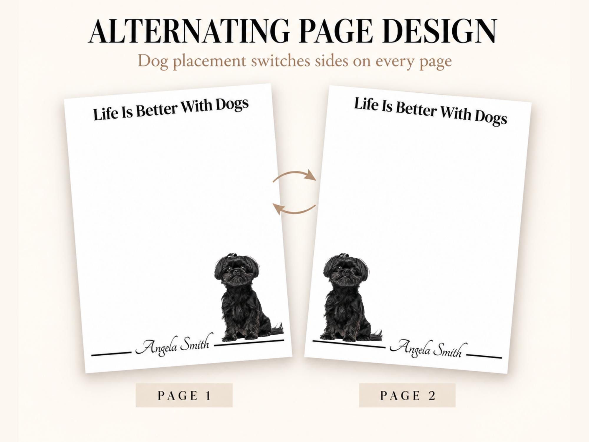 Personalized Black Shih Tzu Notepad | Lined or Unlined - Image 8