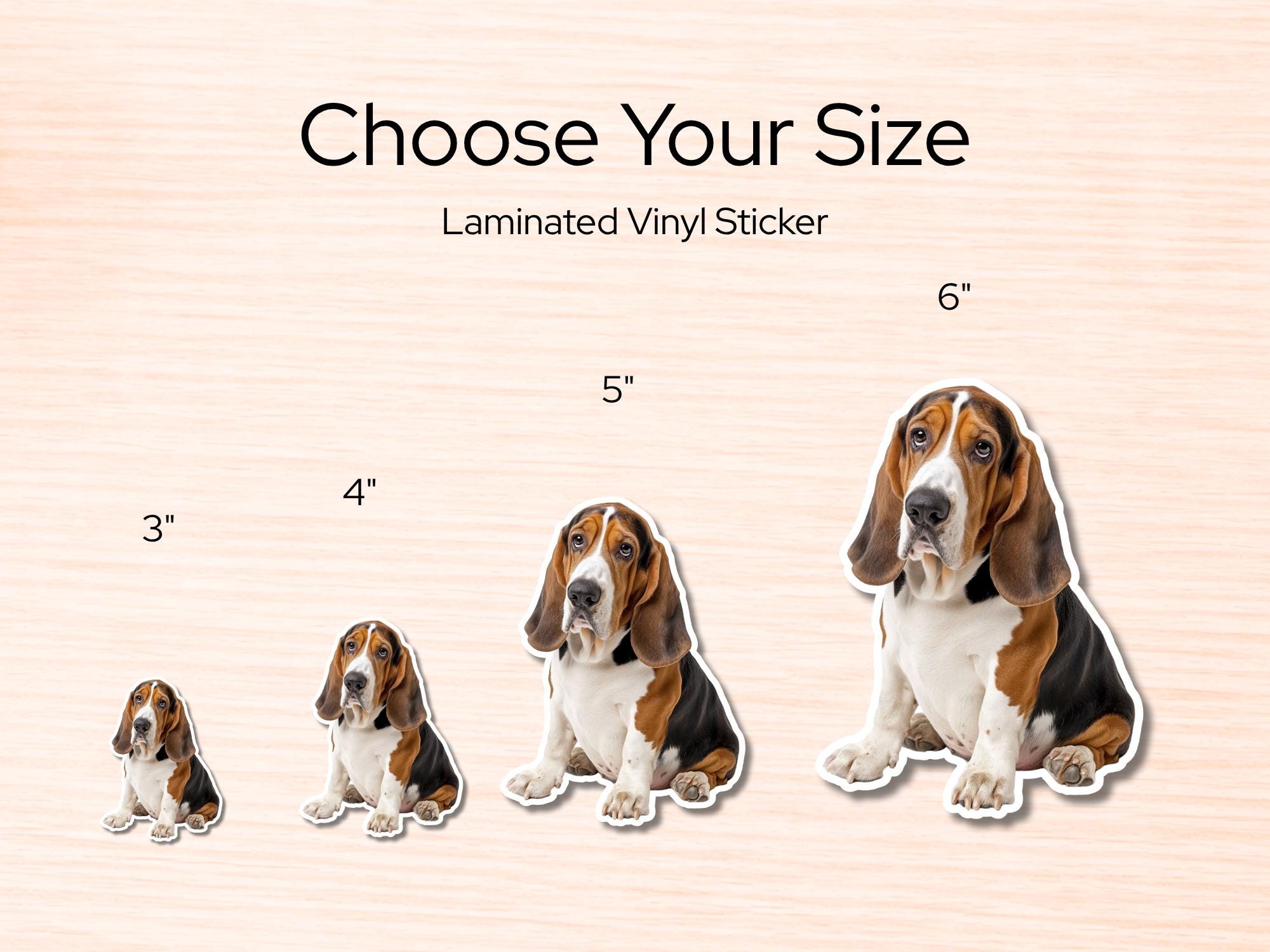 Basset Hound Sticker | Waterproof Vinyl Dog Decal - Image 2