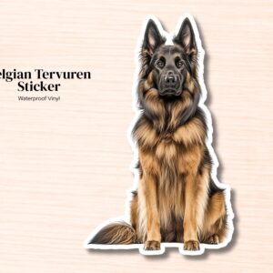 Belgian Tervuren Sticker | Waterproof Vinyl Dog Decal