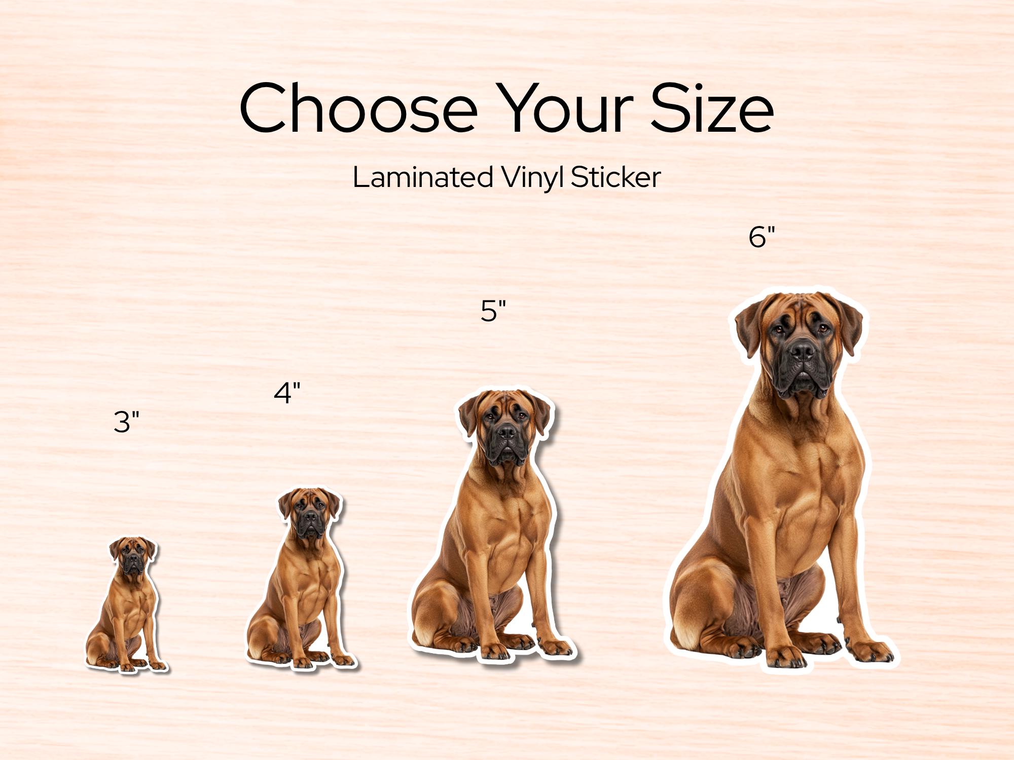 Boerboel Sticker | Waterproof Vinyl Dog Decal - Image 2