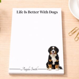 Personalized Bernedoodle Notepad | Lined or Unlined