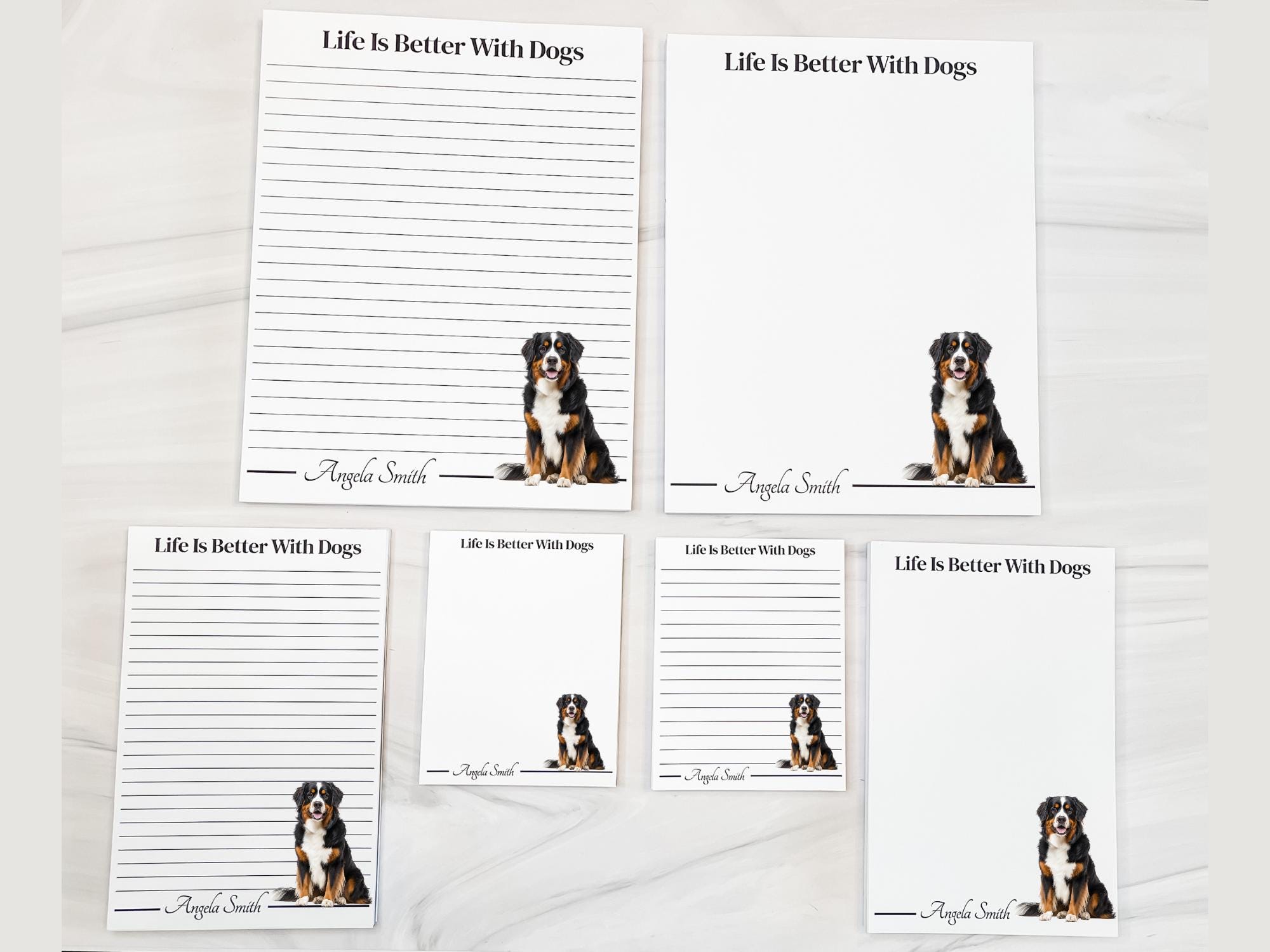 Personalized Bernese Mountain Dog Notepad | Lined or Unlined - Image 9