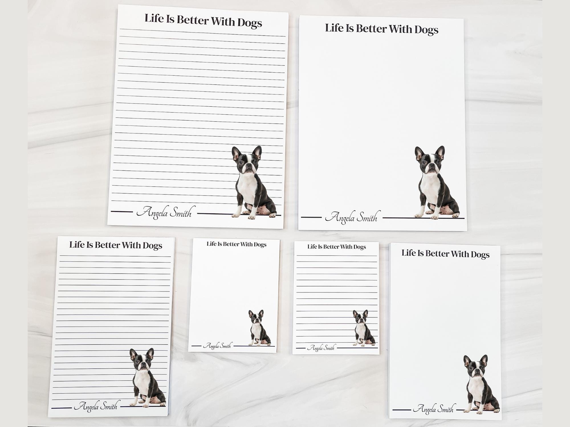 Personalized Boston Terrier Notepad | Lined or Unlined - Image 9