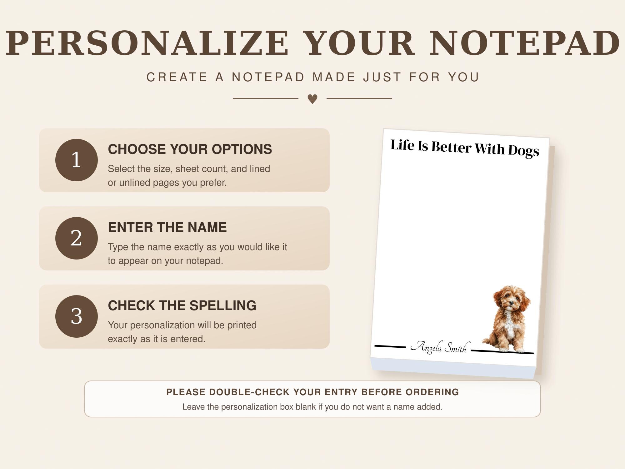 Personalized Cavapoo Notepad | Lined or Unlined - Image 7
