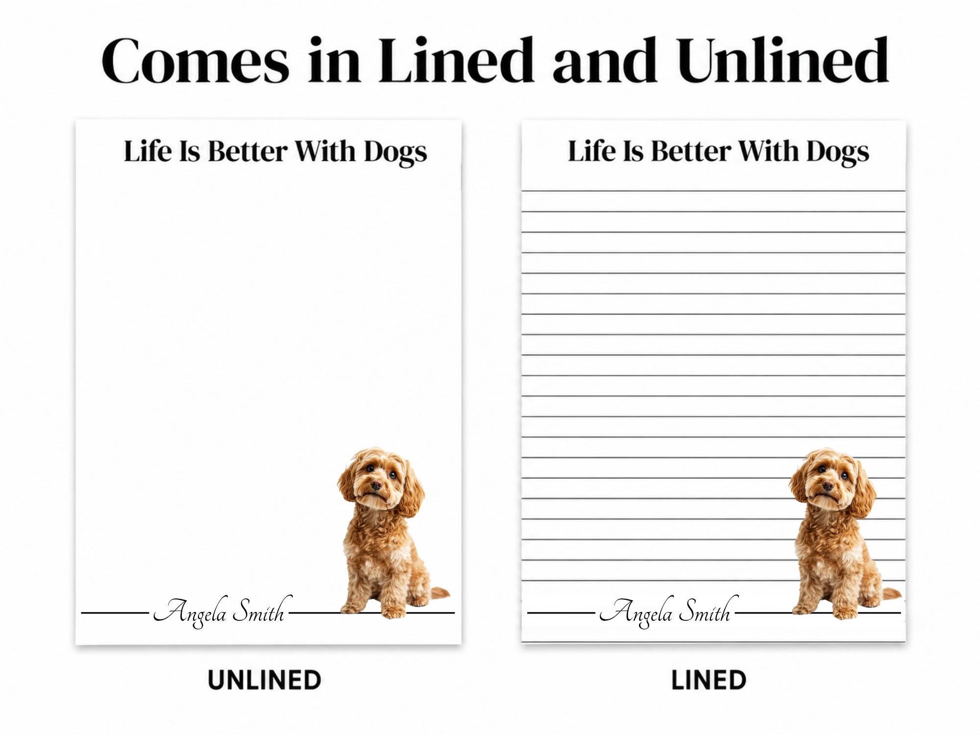 Personalized Cockapoo Notepad | Lined or Unlined - Image 5