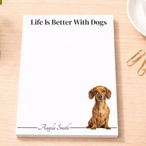Personalized Dachshund Notepad | Lined or Unlined