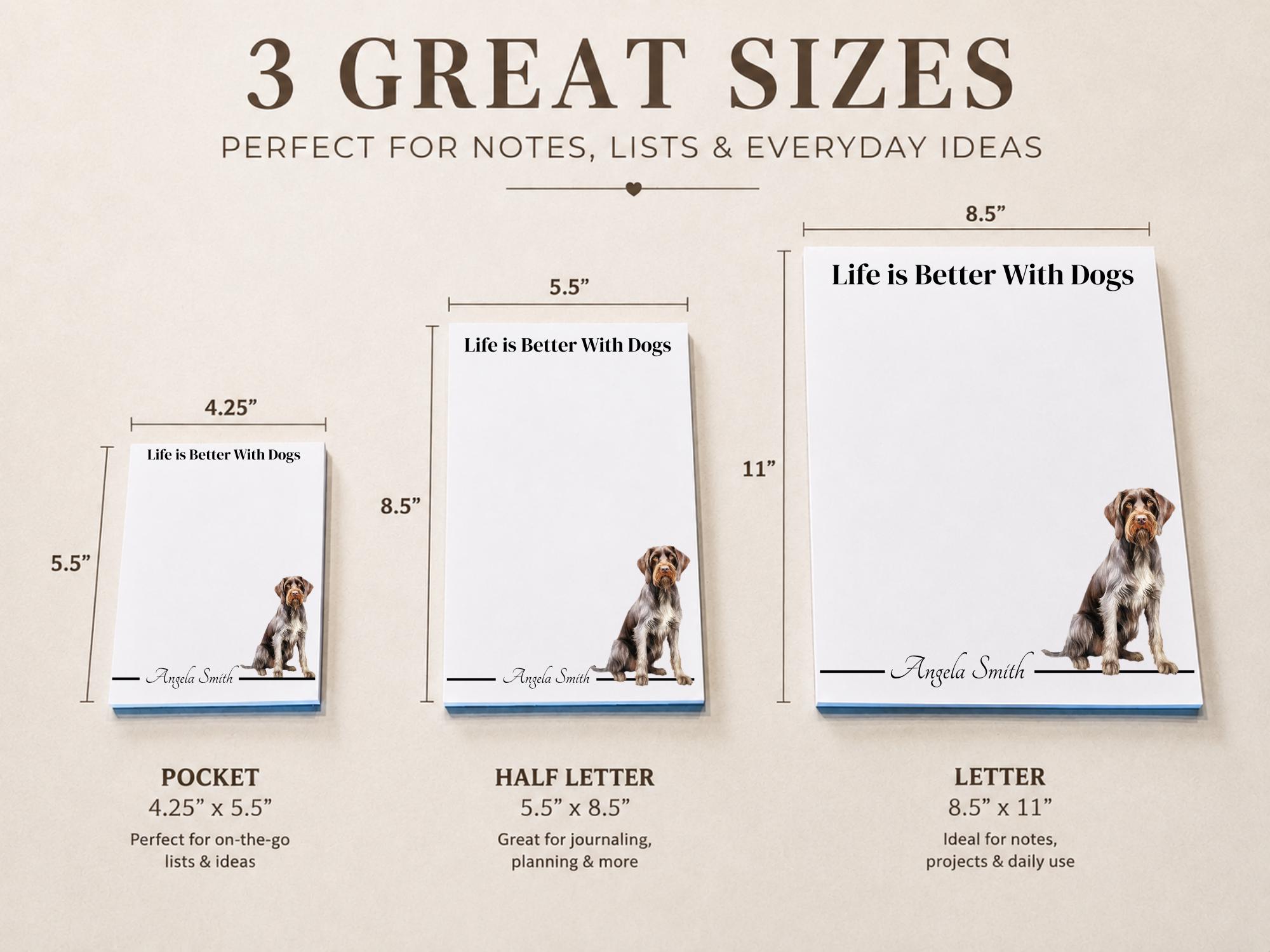 Personalized German Wirehaired Pointer Notepad | Lined or Unlined - Image 3