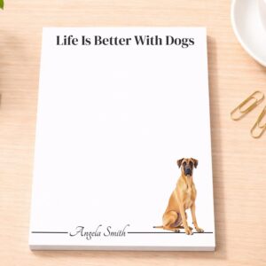 Personalized Great Dane Notepad | Lined or Unlined