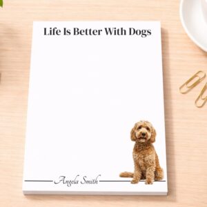 Personalized Labradoodle Goldendoodle Notepad | Lined or Unlined