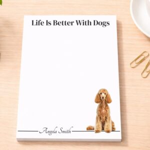 Personalized Standard Poodle Notepad | Lined or Unlined
