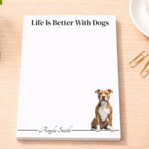 Personalized Pitbull Notepad | Lined or Unlined