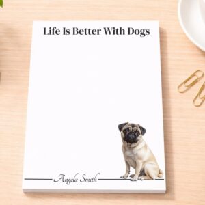 Personalized Pug Notepad | Lined or Unlined