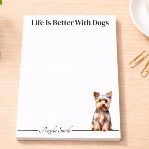Personalized Yorkshire Terrier Notepad | Lined or Unlined