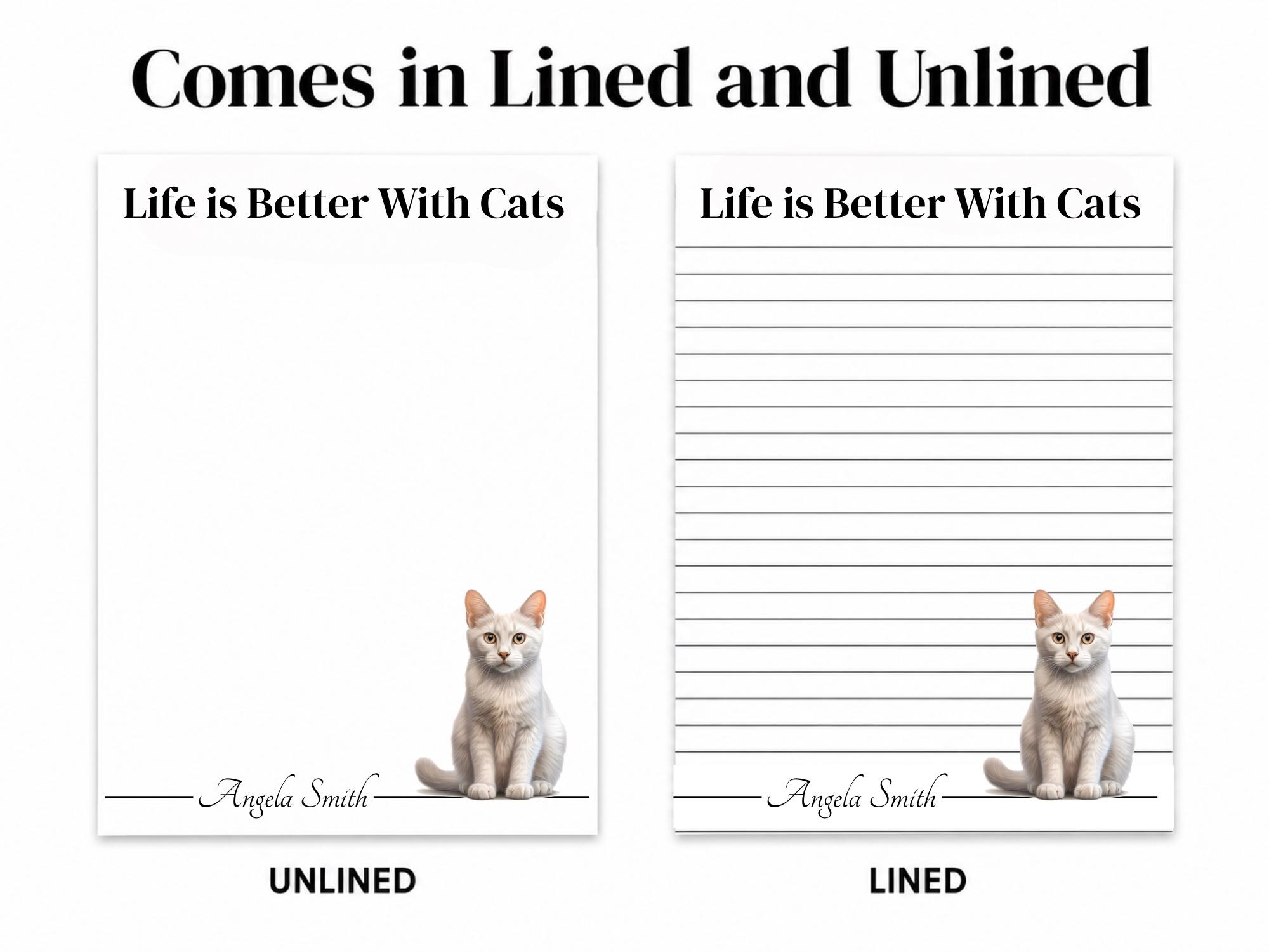 Personalized Cream Point Siamese Cat Notepad | Lined or Unlined - Image 5