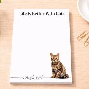 Personalized Bengal Cat Notepad | Lined or Unlined