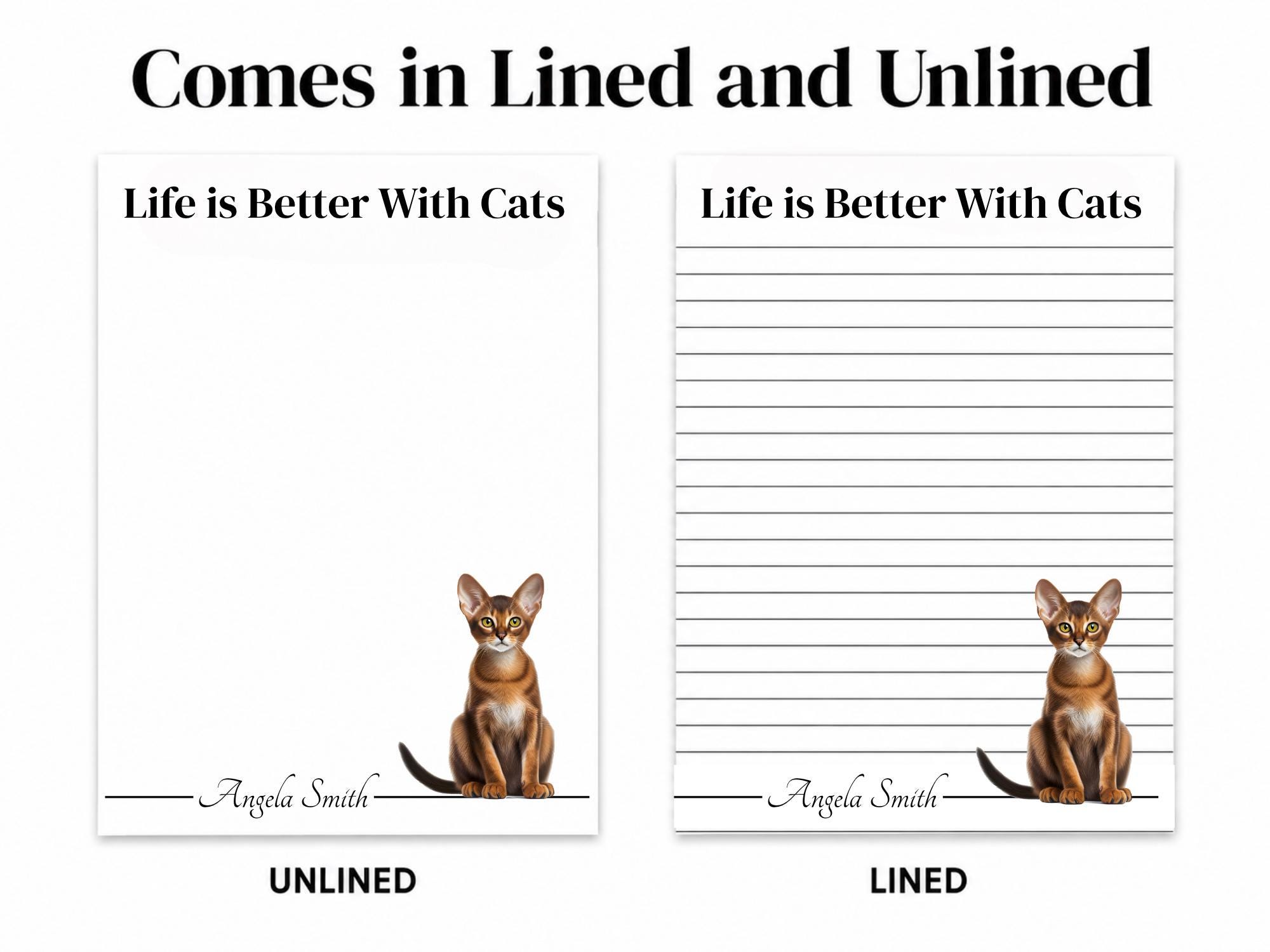 Personalized Abyssinian Cat Notepad | Lined or Unlined - Image 5