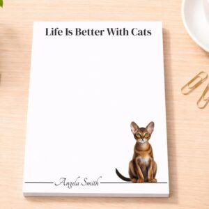 Personalized Abyssinian Cat Notepad | Lined or Unlined