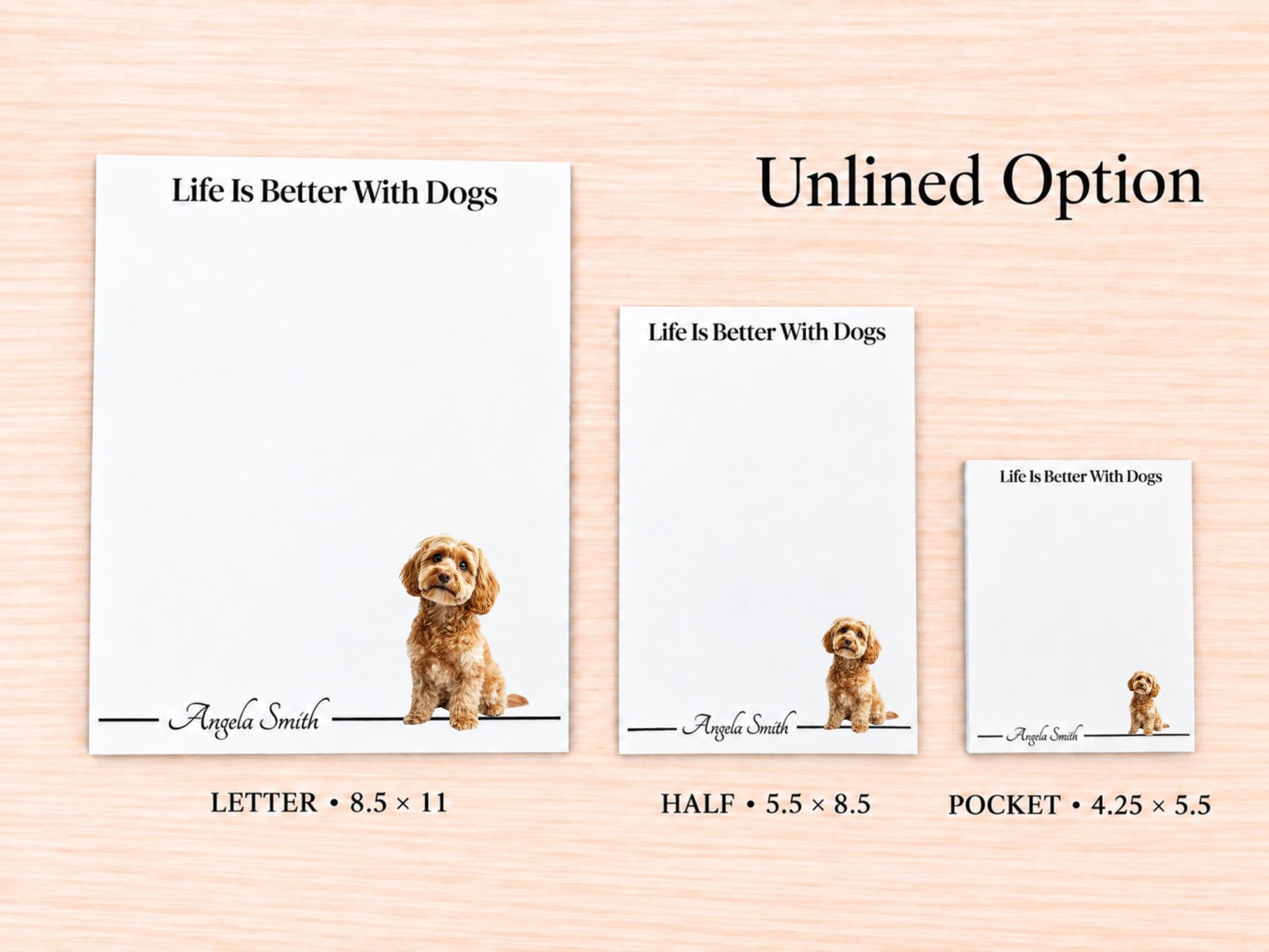 Cockapoo Stationery Gift Box | Personalized Notepads and Vinyl Dog Stickers