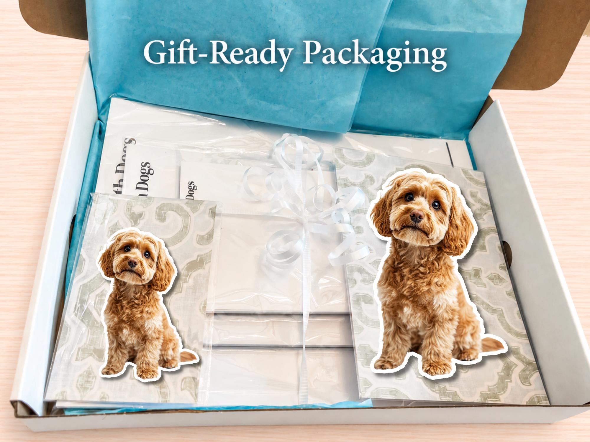 Cockapoo Stationery Gift Box | Personalized Notepads and Vinyl Dog Stickers