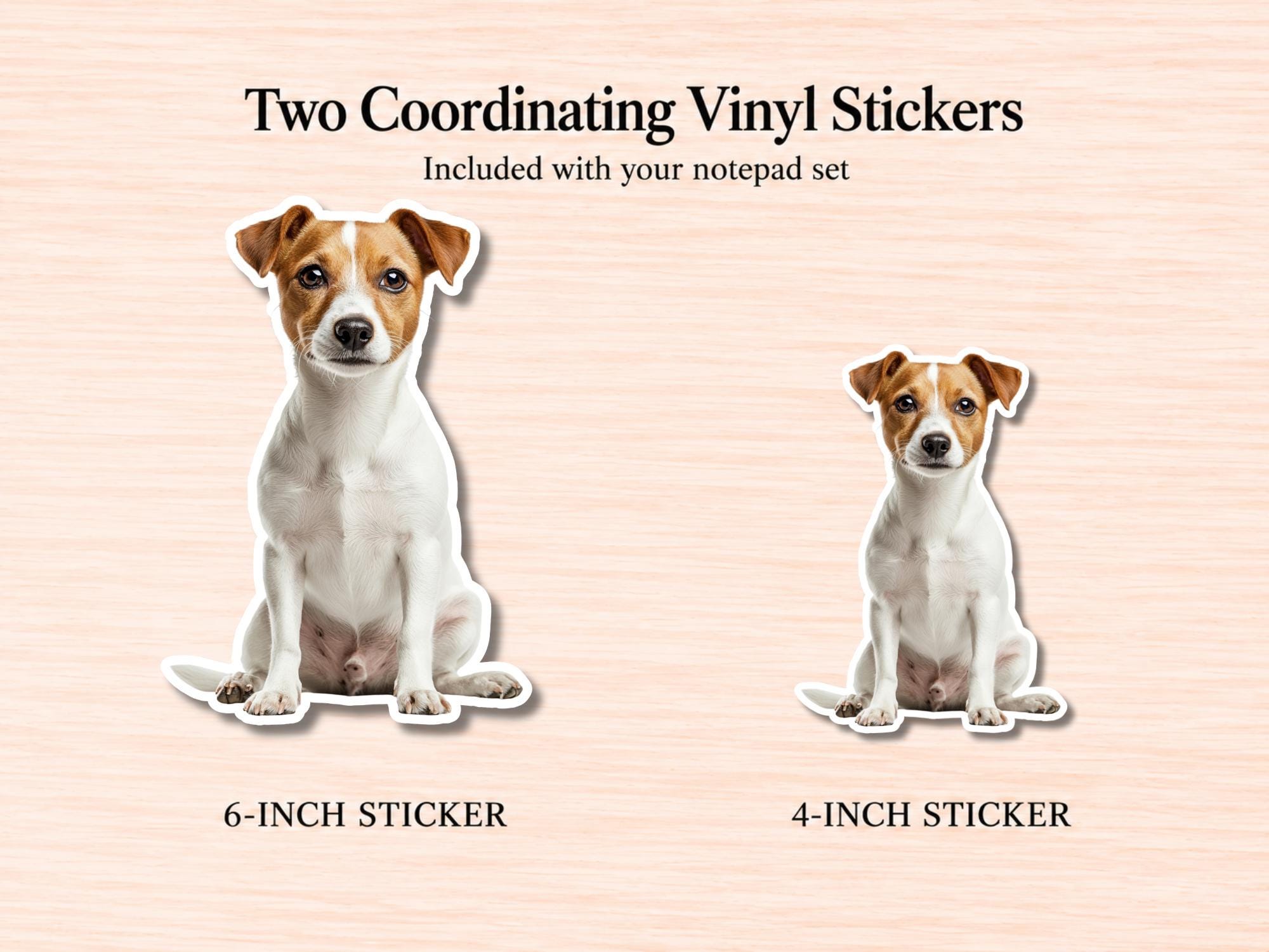 Jack Russell Terrier Stationery Gift Box | Personalized Notepads and Vinyl Dog Stickers
