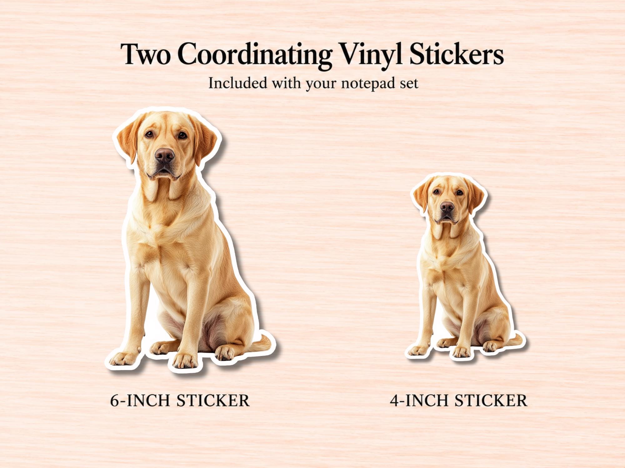 Yellow Labrador Retriever Stationery Gift Box | Personalized Notepads and Vinyl Dog Stickers