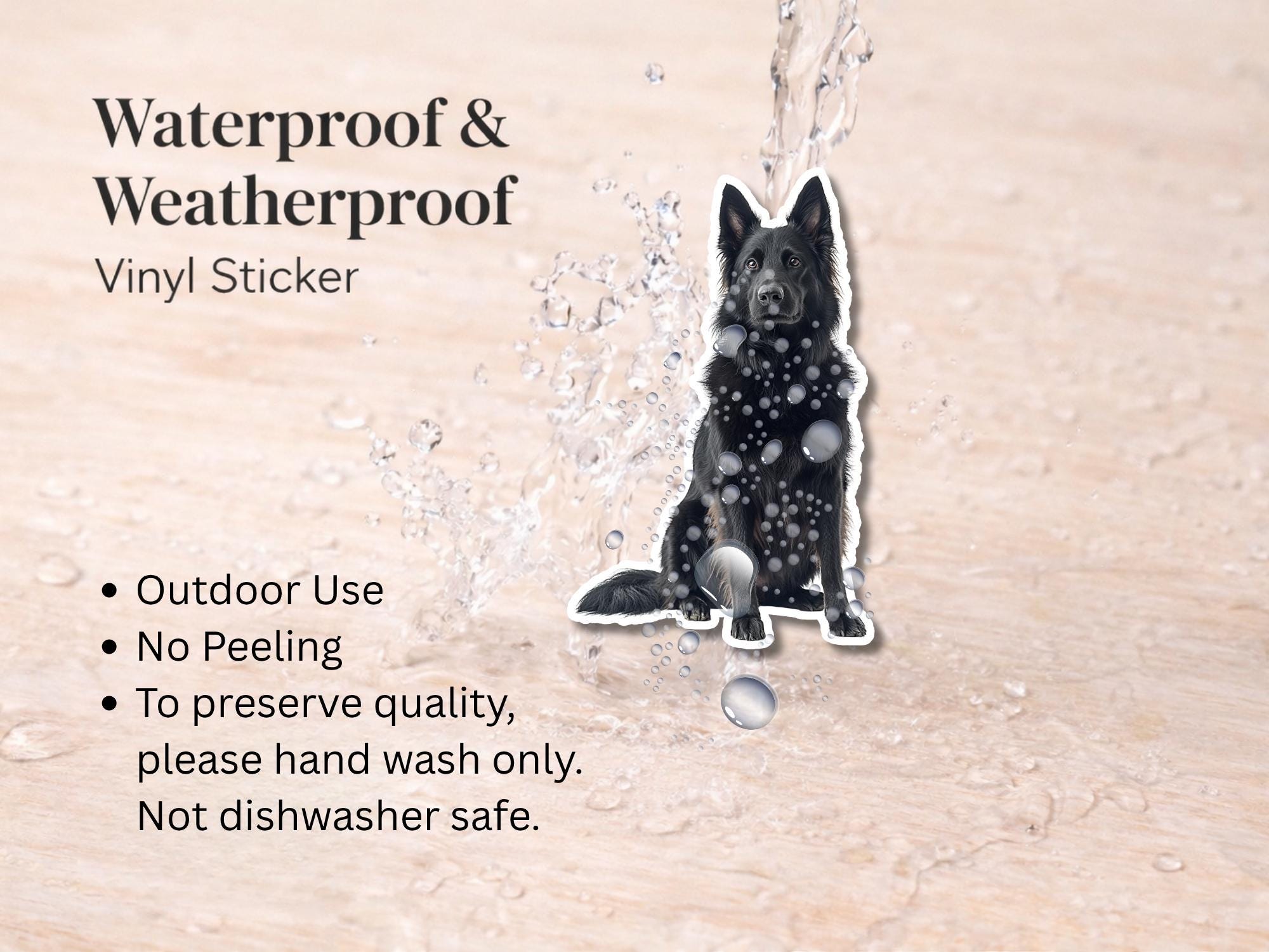 Belgian Sheepdog Sticker | Waterproof Vinyl Dog Decal - Image 3
