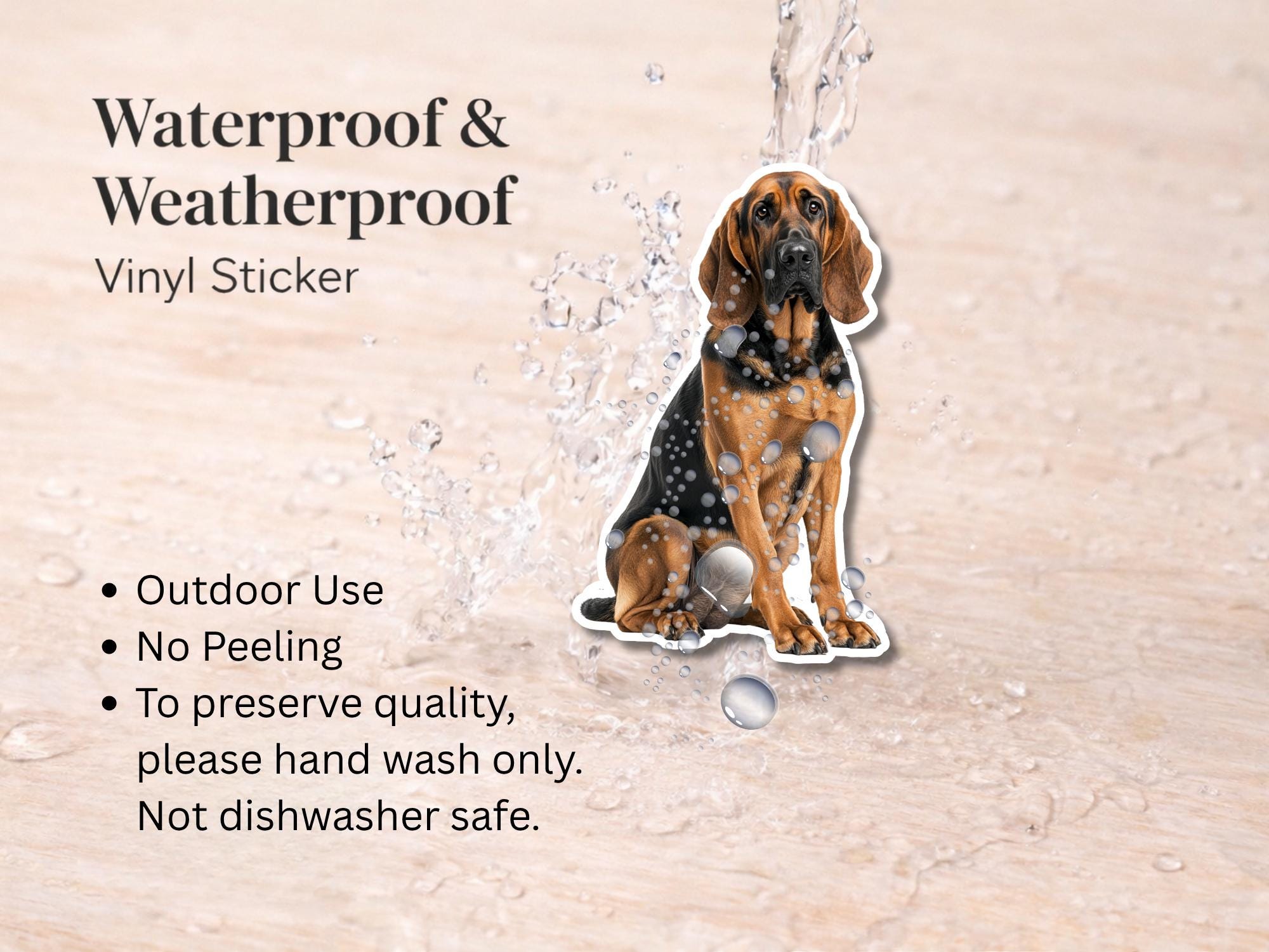 Bloodhound Sticker | Waterproof Vinyl Dog Decal - Image 3