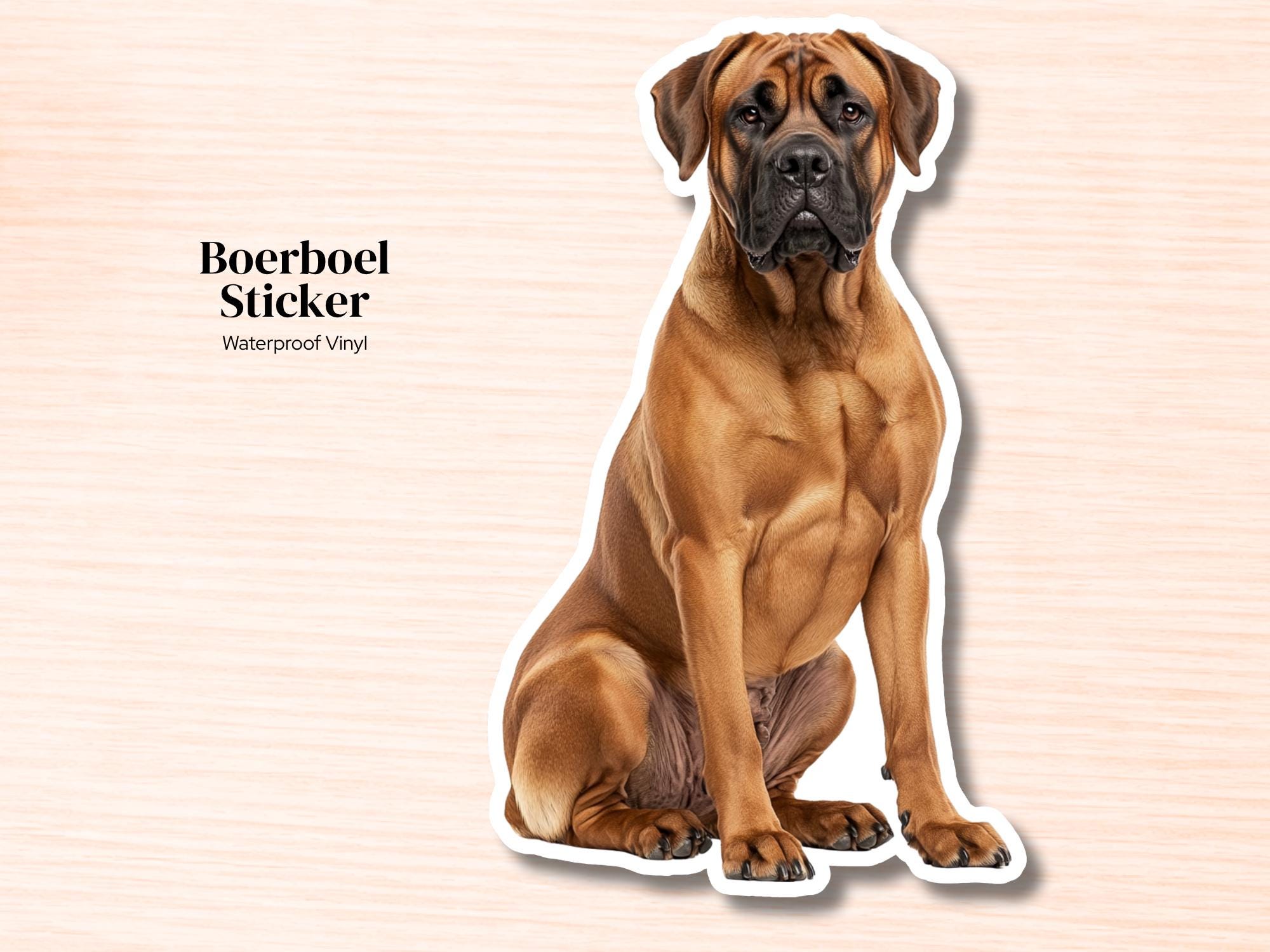 Boerboel Sticker | Waterproof Vinyl Dog Decal